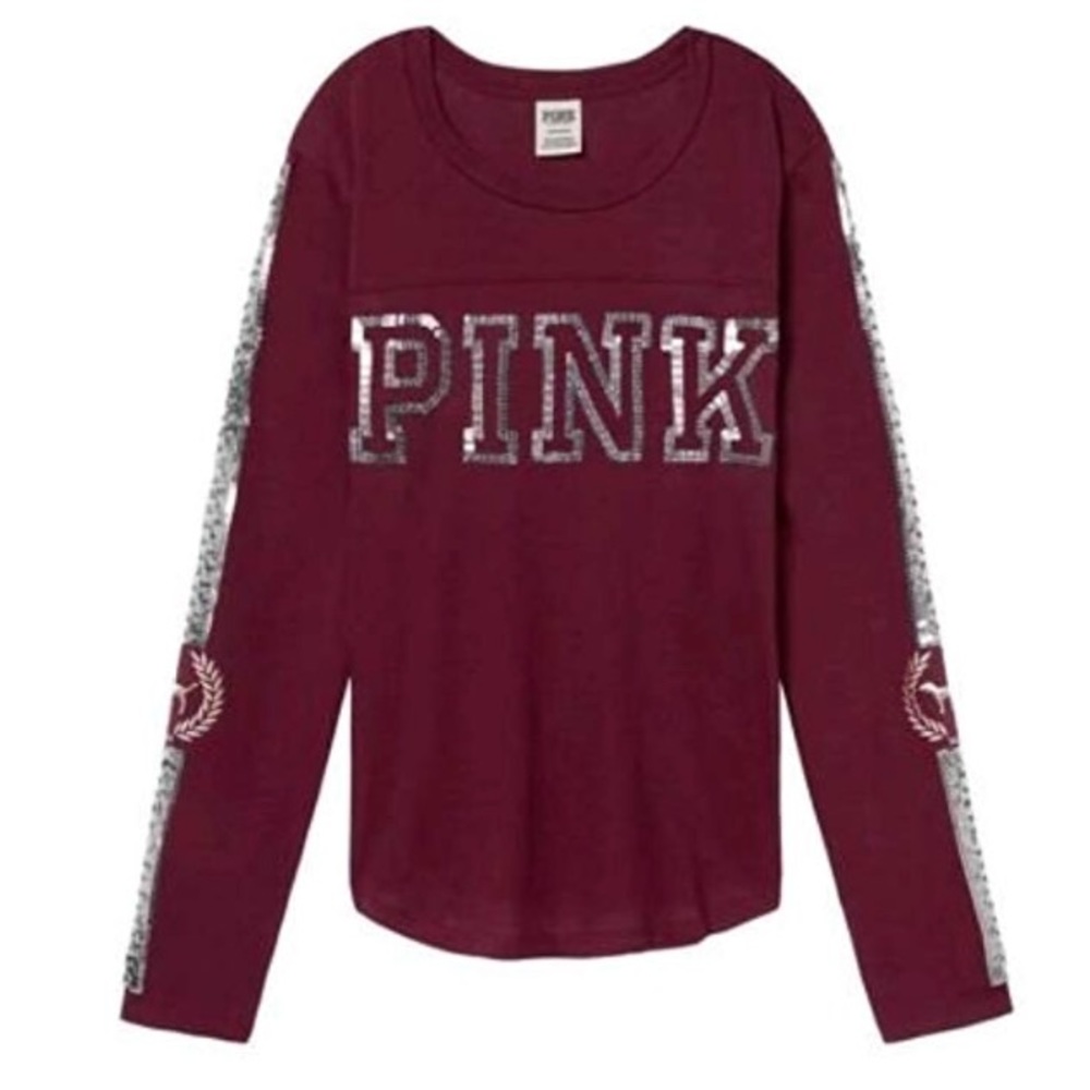 Pink Victoria’s Secret bling long sleeve shirt
